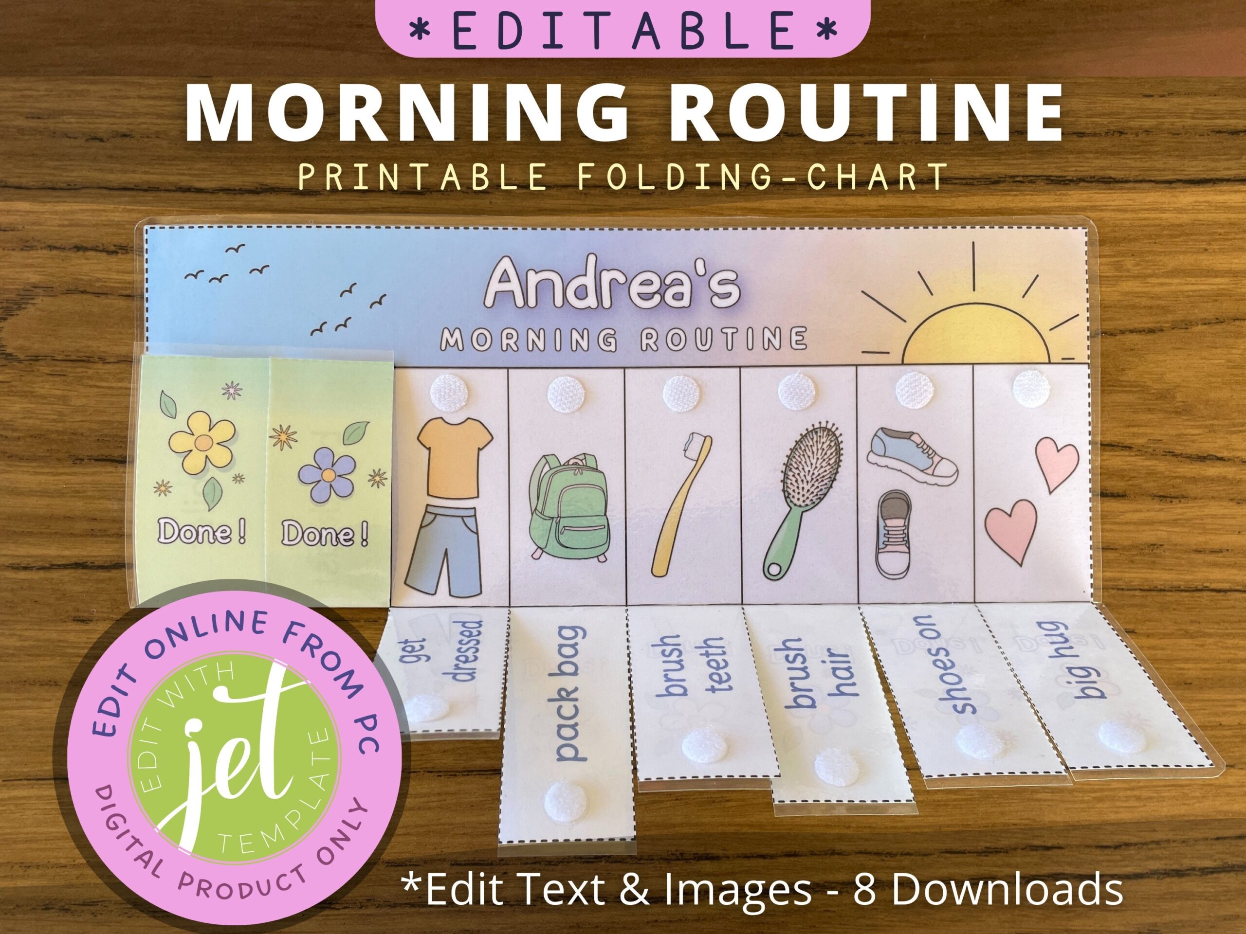 Morning Child Routine Printable Editable