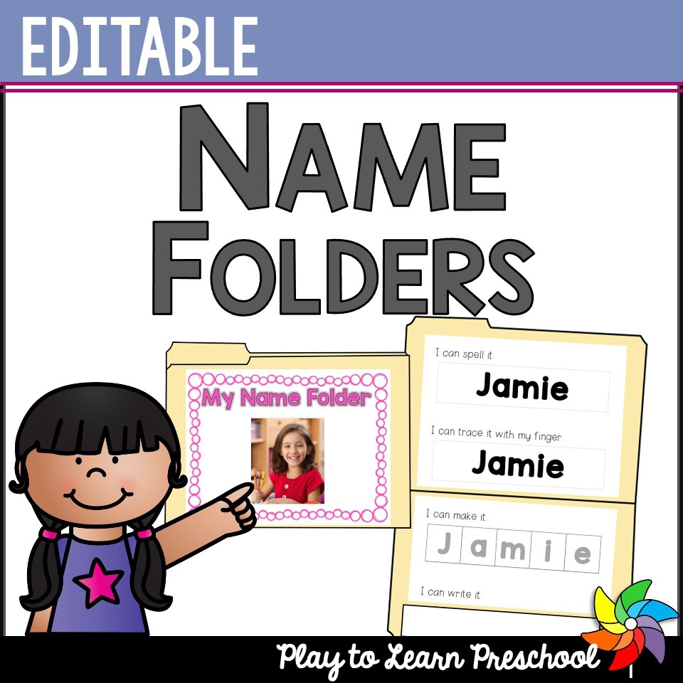 Editable Name Folders Play To Learn Preschool Preschool