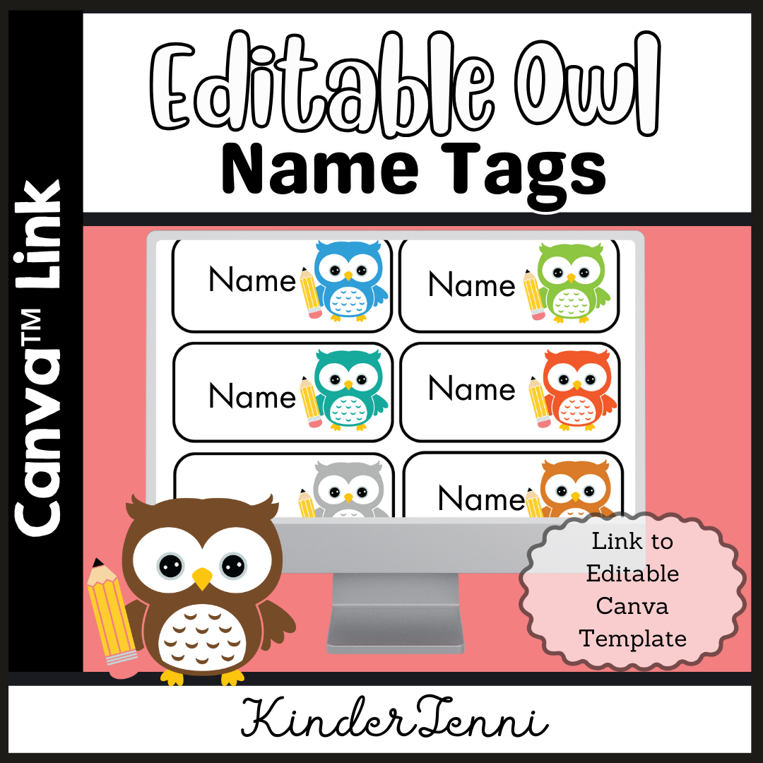 Editable Owl Name Tags Made By Teachers