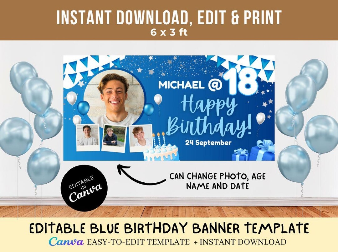 Editable Birthday Banner Printable