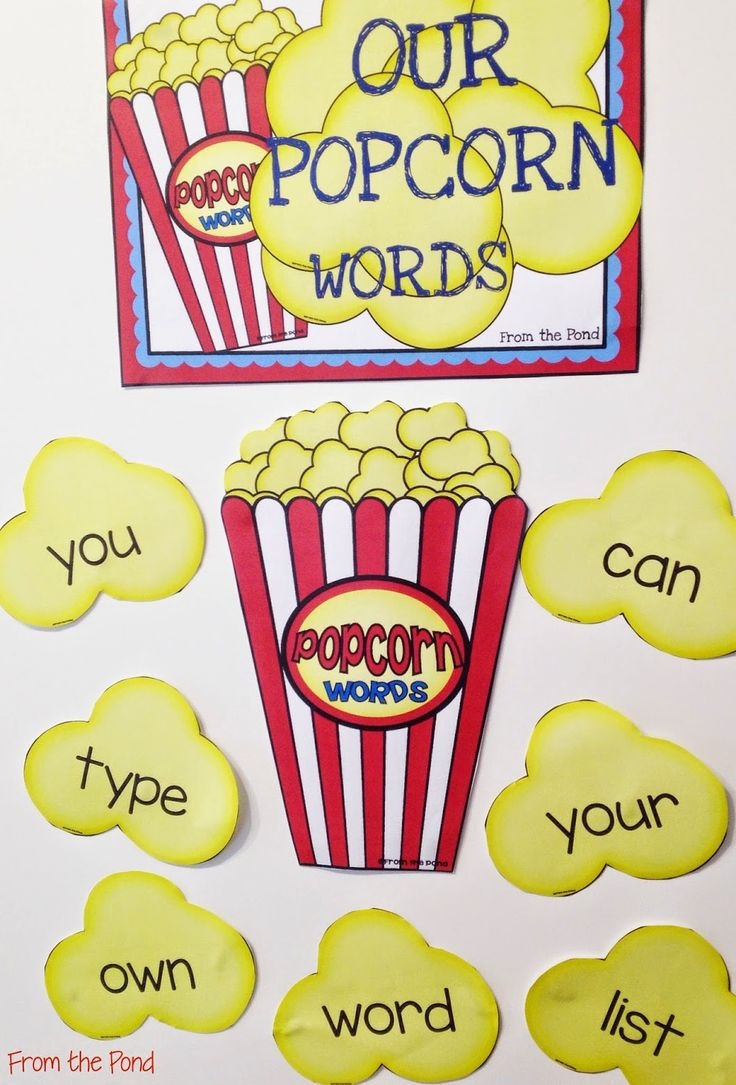 Editable Popcorn Words Wall For Sight Words