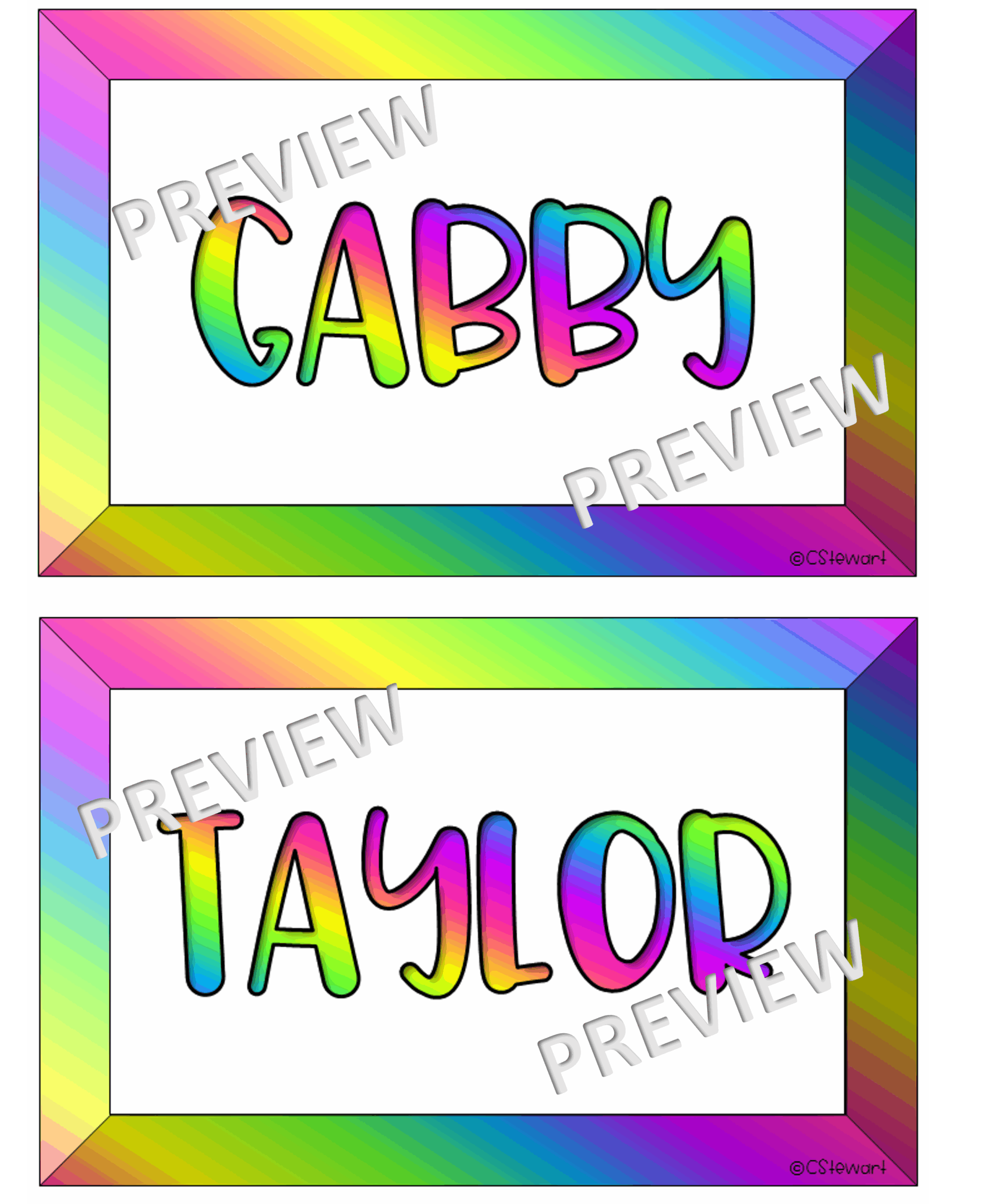 Free Printable Editable Locker Plates