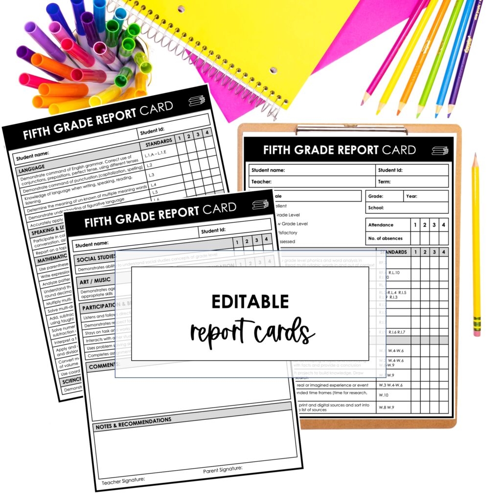 Editable Report Card Templates To Make Your Life Easier Hot Chocolate Teachables