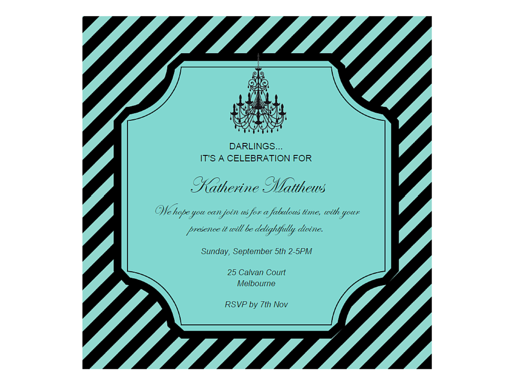 Editable Tiffany Invitations Magical Printable
