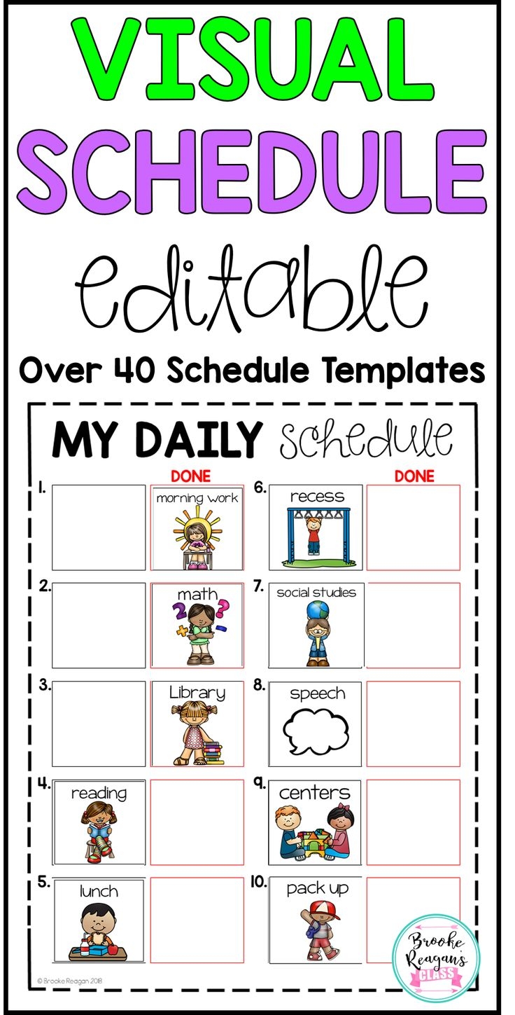 Editable Picture Schedule Printable