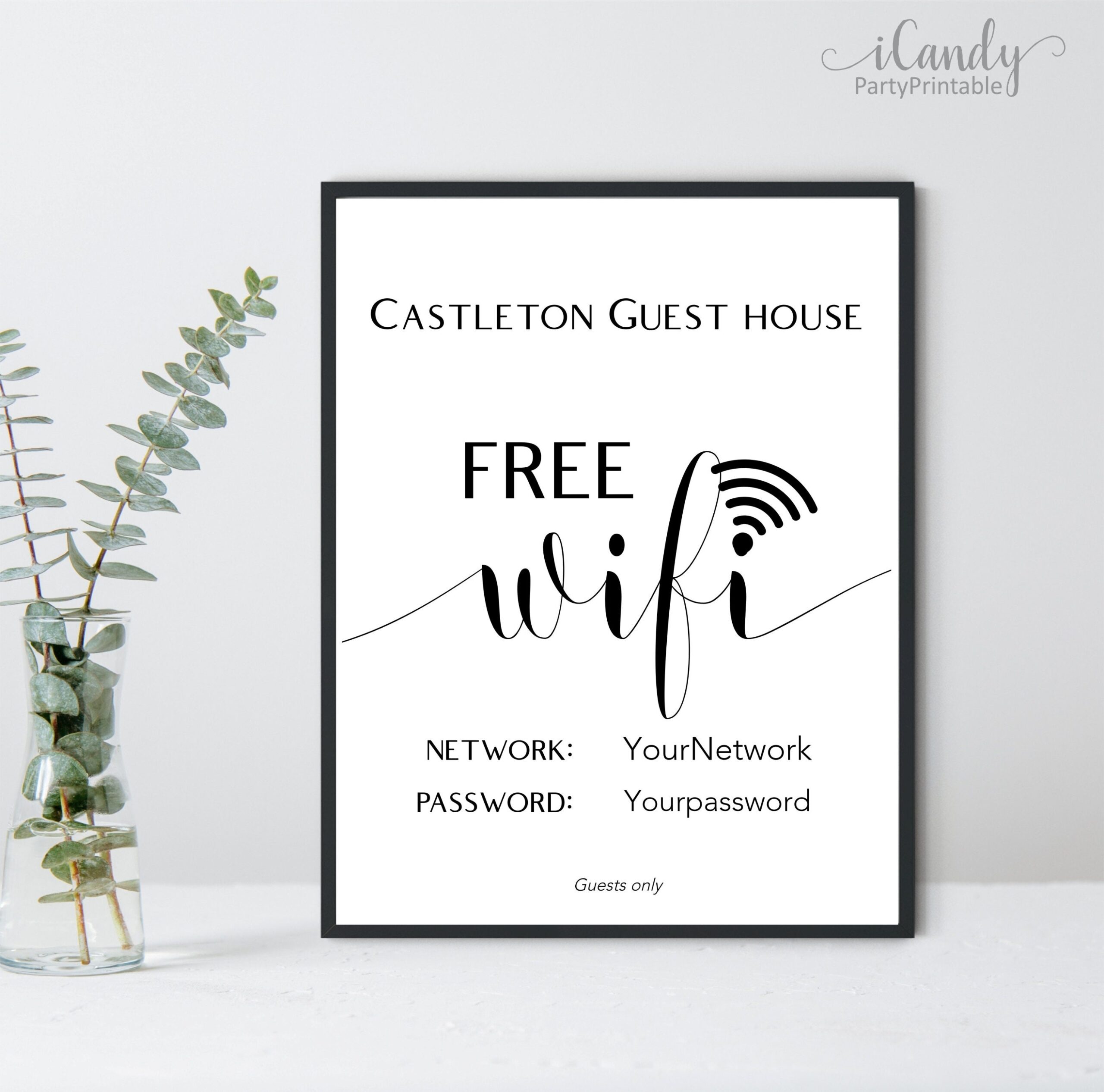 Editable Free Wifi Printable
