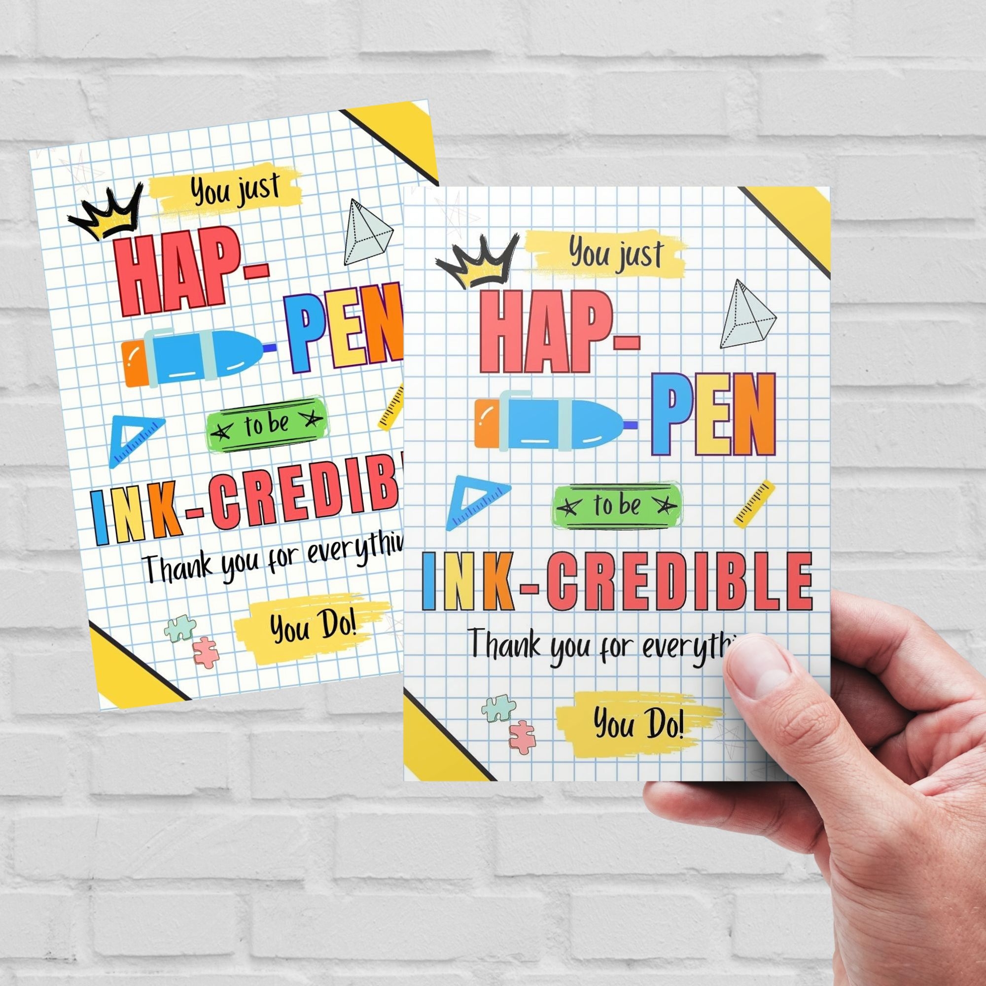 Editable You Happen To Be Ink credible Gift Tag Template Printable Pen Thank You Tags Staff TeacheR Made By Teachers