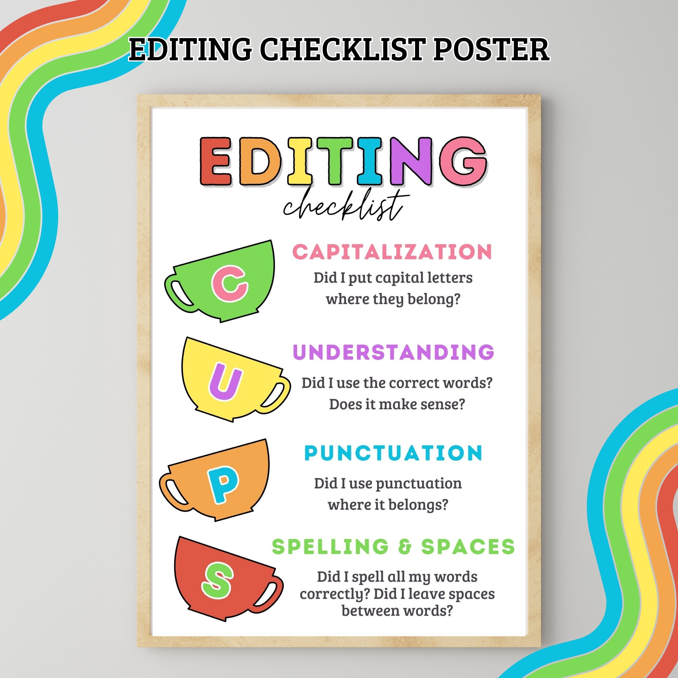 Simple Printable Editing Checklist