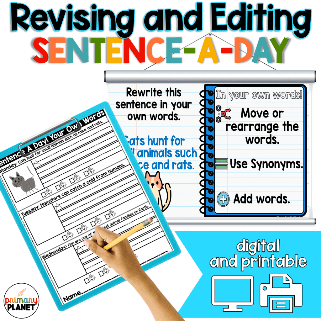 Editing Vs Revising Writing Mini Lessons