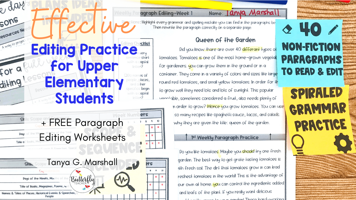 Free Printable Paragraphs For Revising And Editing