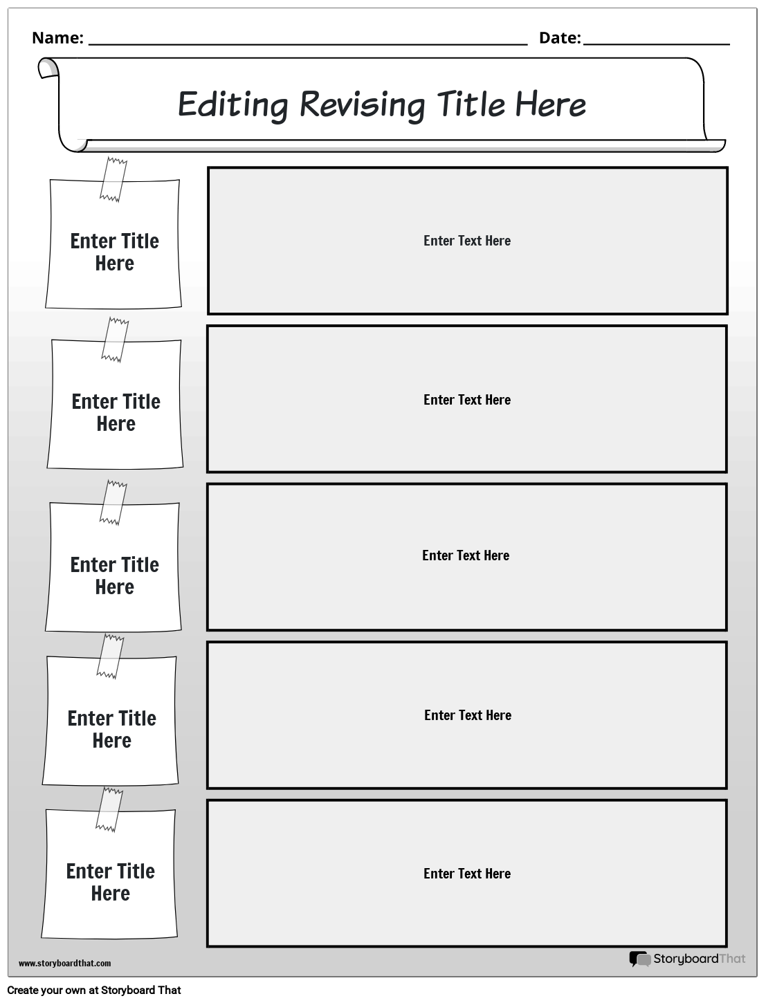 Essay Editing Revising Worksheets By Storyboard That