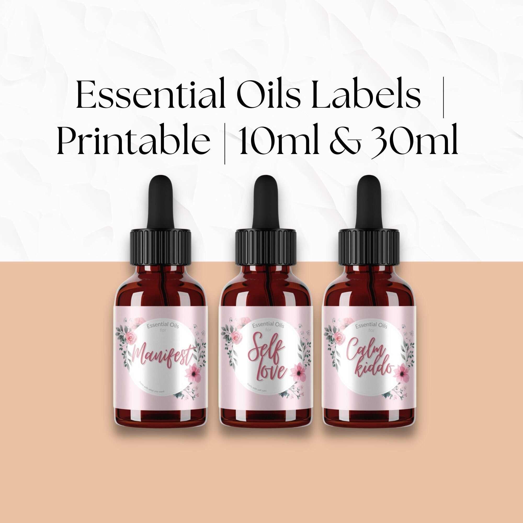 Essential Oils Labels Printable Essentials Oils Label 10ml diy Product Etsy