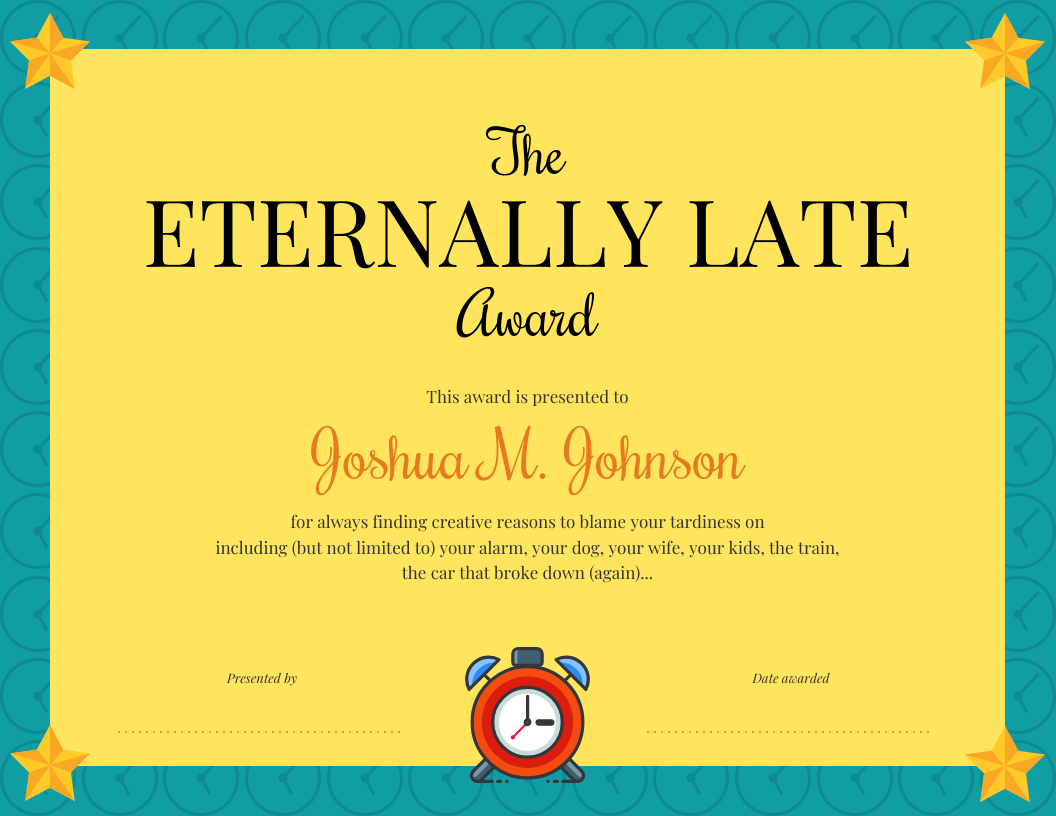 Editable Printable Fun Certificates