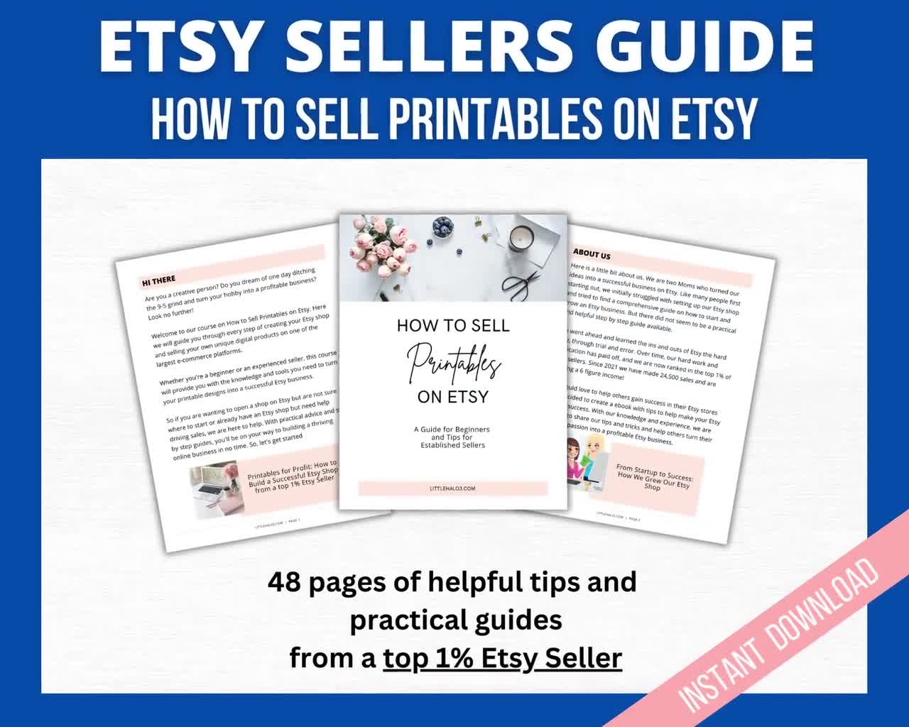 ETSY SELLER GUIDE How To Sell Digital Products On Etsy How To Open An Etsy Shop Sell Printables On Etsy 40 Free Listings Sellers Ebook Etsy