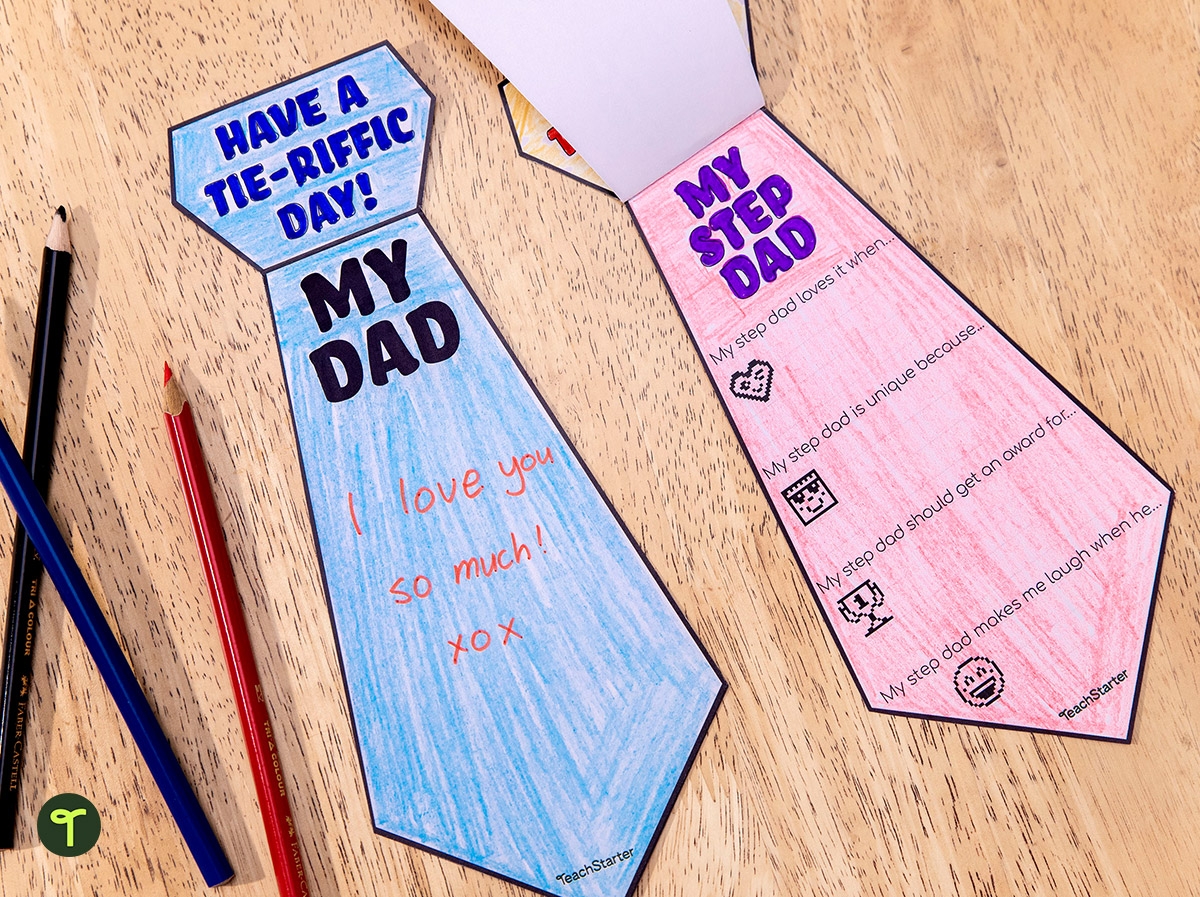 Father s Day Tie Template Upper Years Teach Starter