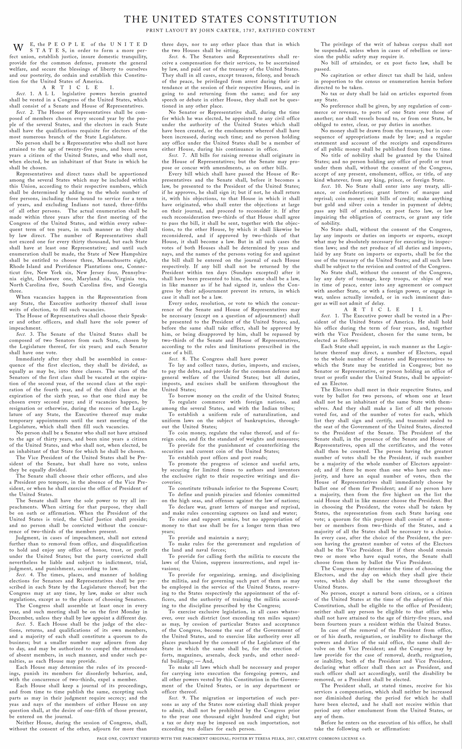File US CONSTITUTION PAGE 1 POSTER png Wikimedia Commons