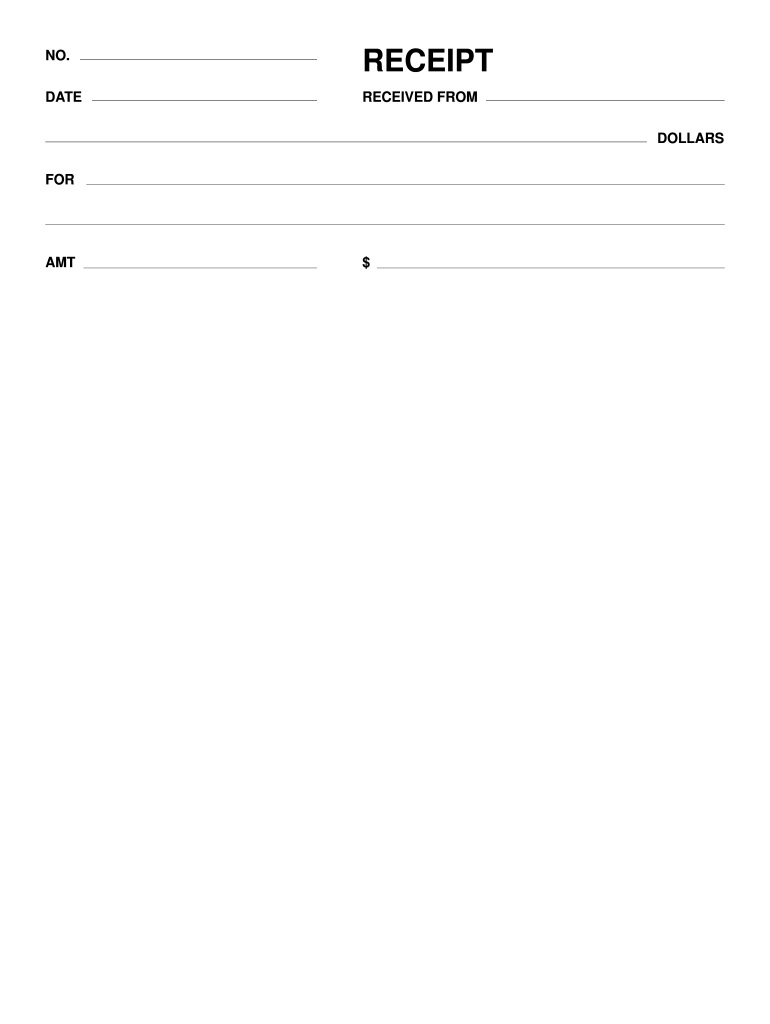 Editable Printable Receipts Template