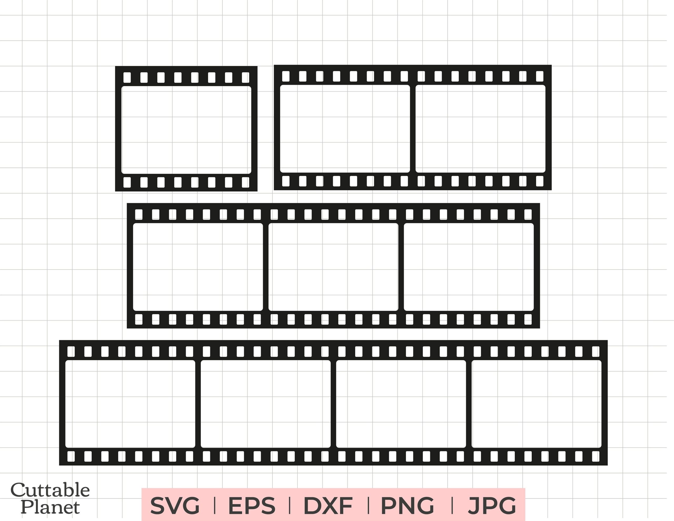 Editable Printable Film Strip Tag