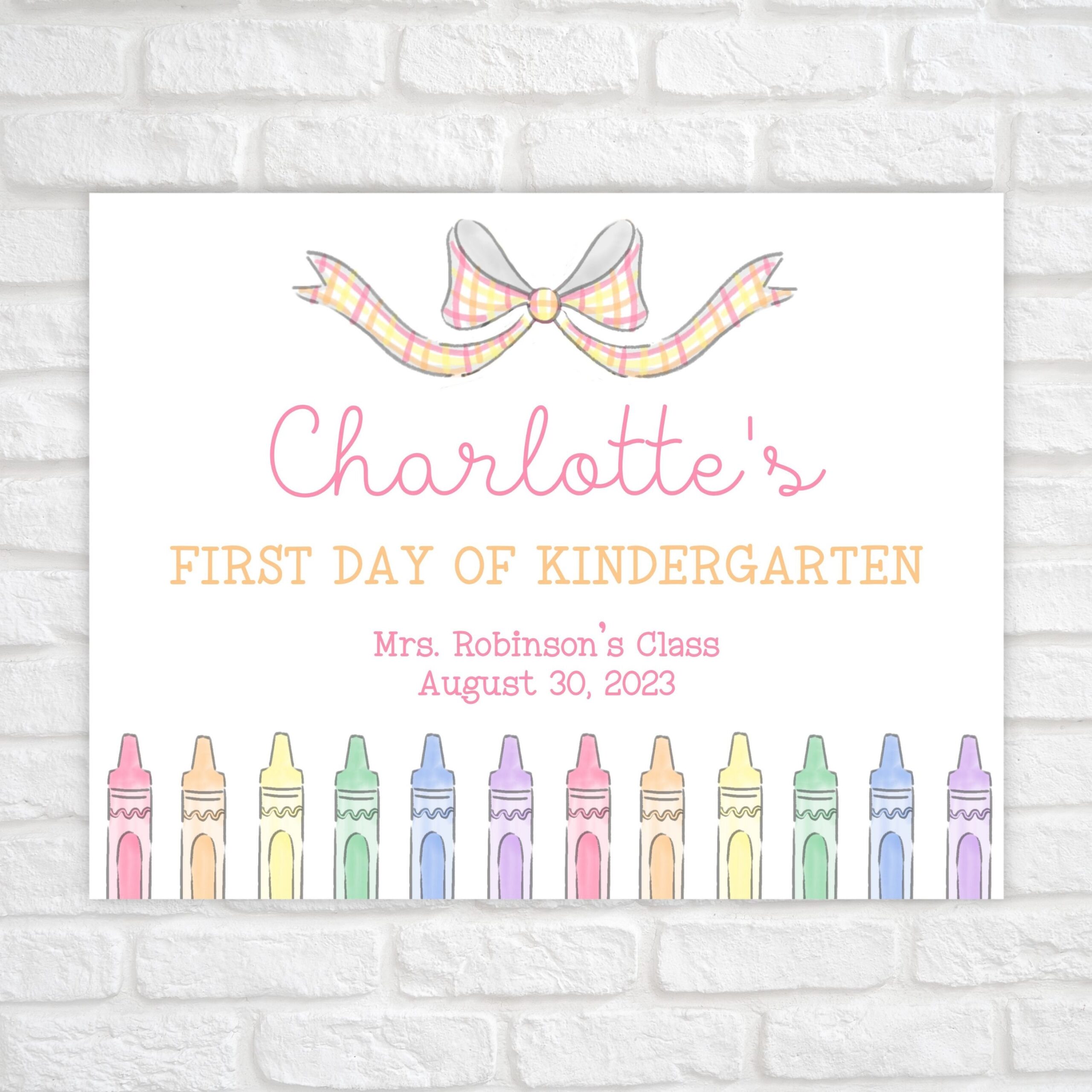 Editable Printable Back To School Sign