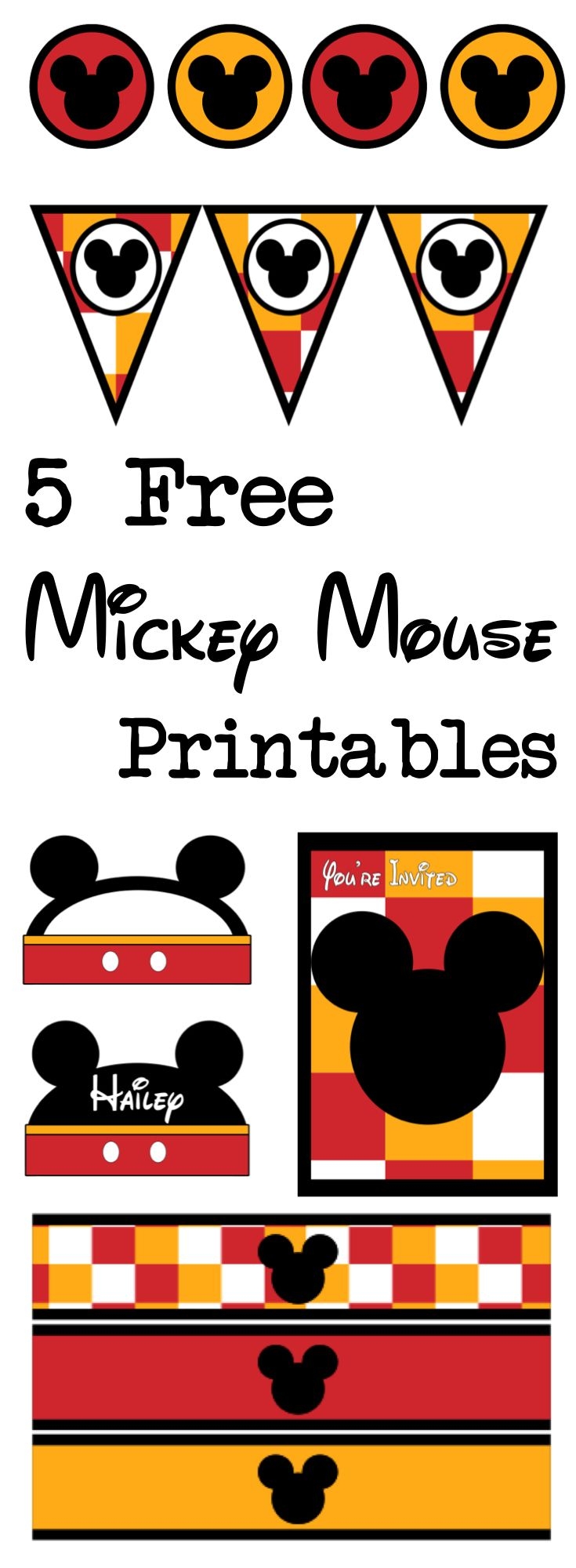 Free Editable Mickey Mouse Printables