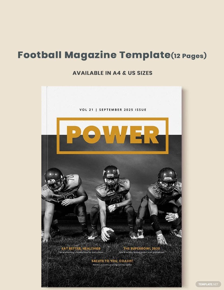 Football Magazine Template In InDesign Word Publisher Pages Download Template