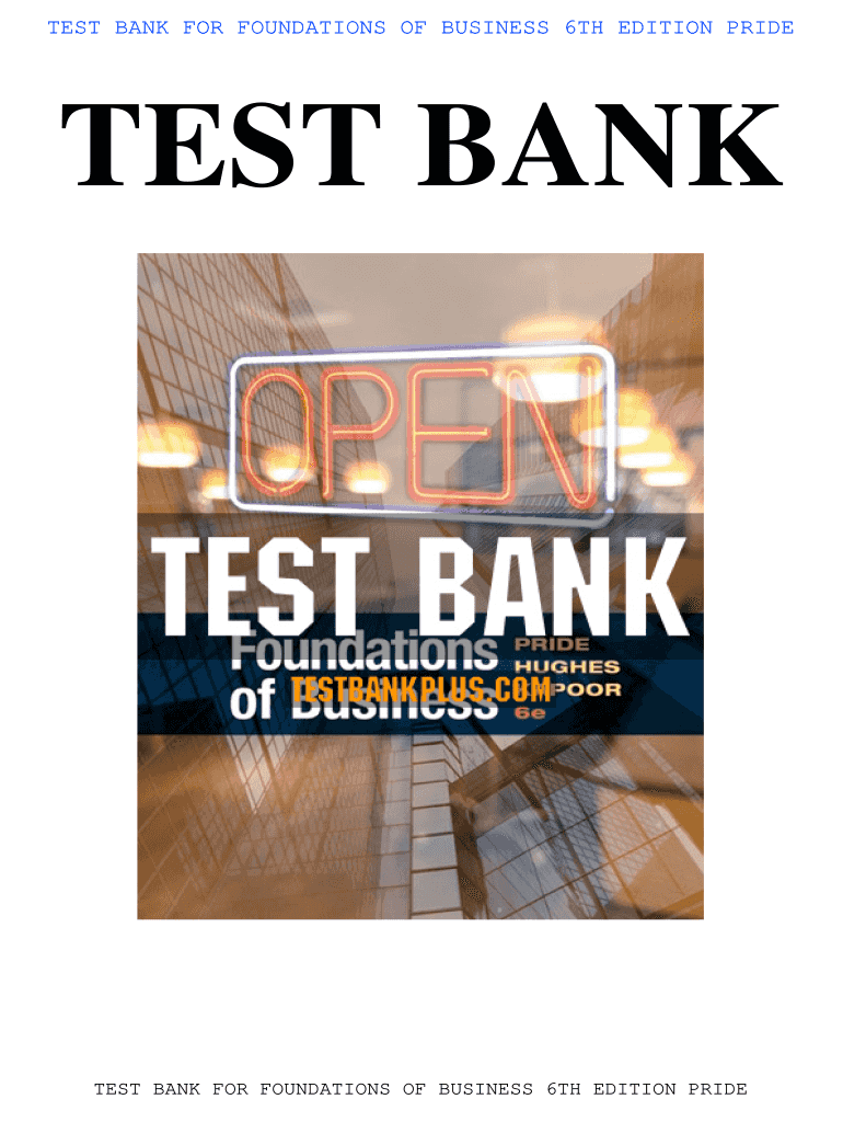 Foundations Of Business 6th Edition Fill Online Printable Fillable Blank PdfFiller