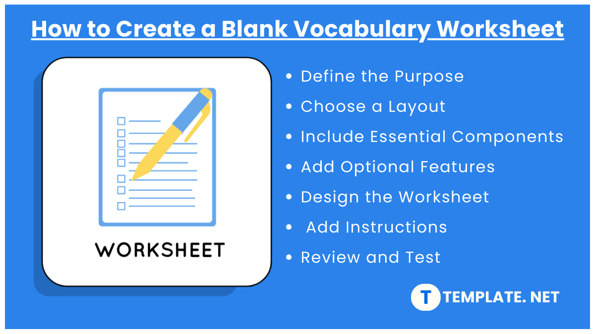 Free 12 Blank Vocabulary Worksheet Templates Word PDF