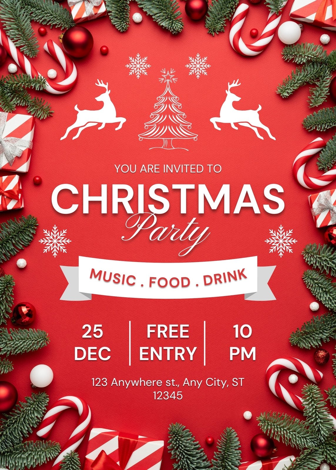 Free And Customizable Christmas Templates