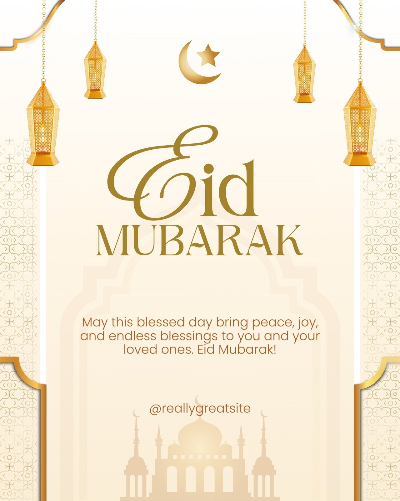 Eid Mubarak Editable Printable Labels