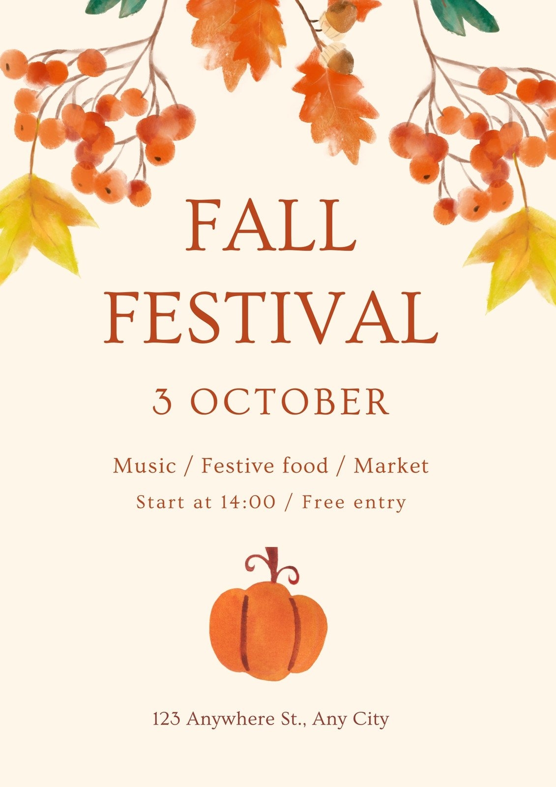 Free And Customizable Fall Templates