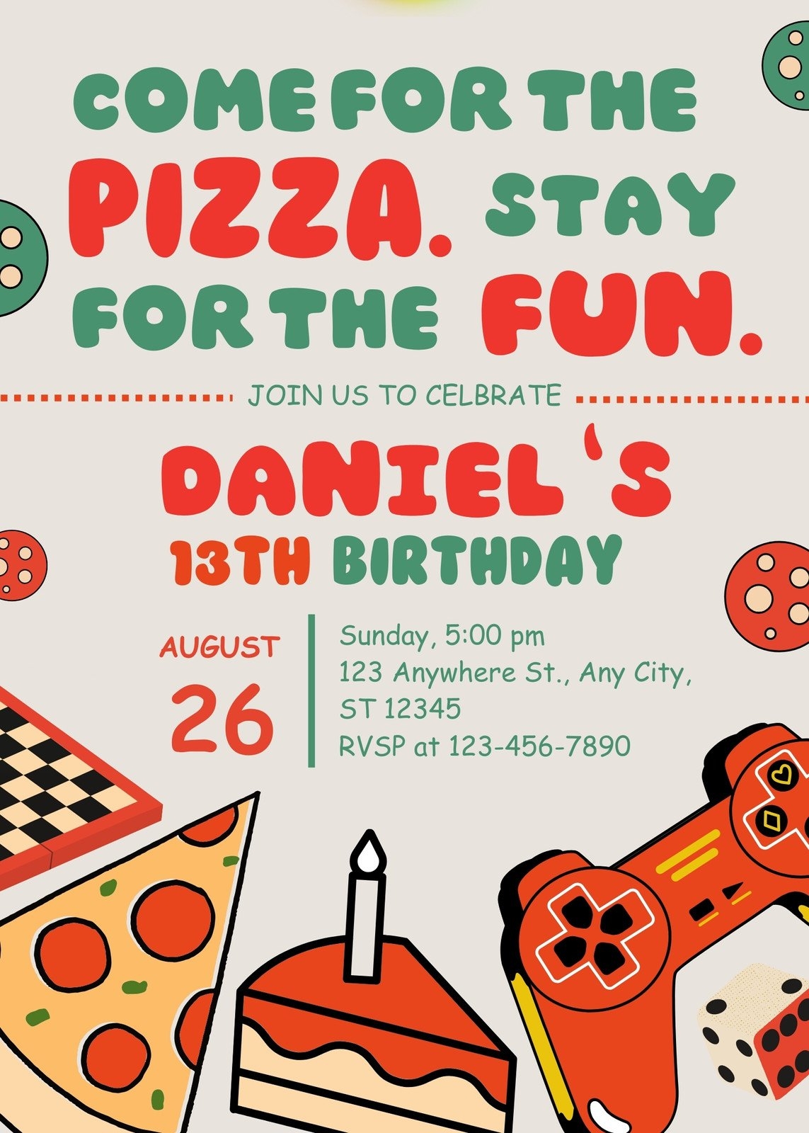 Free Printable Editable Free Printable Pizza Party Invitations