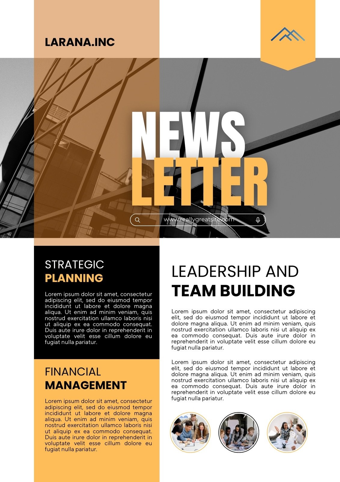 Free And Customizable Professional Newsletter Templates Canva