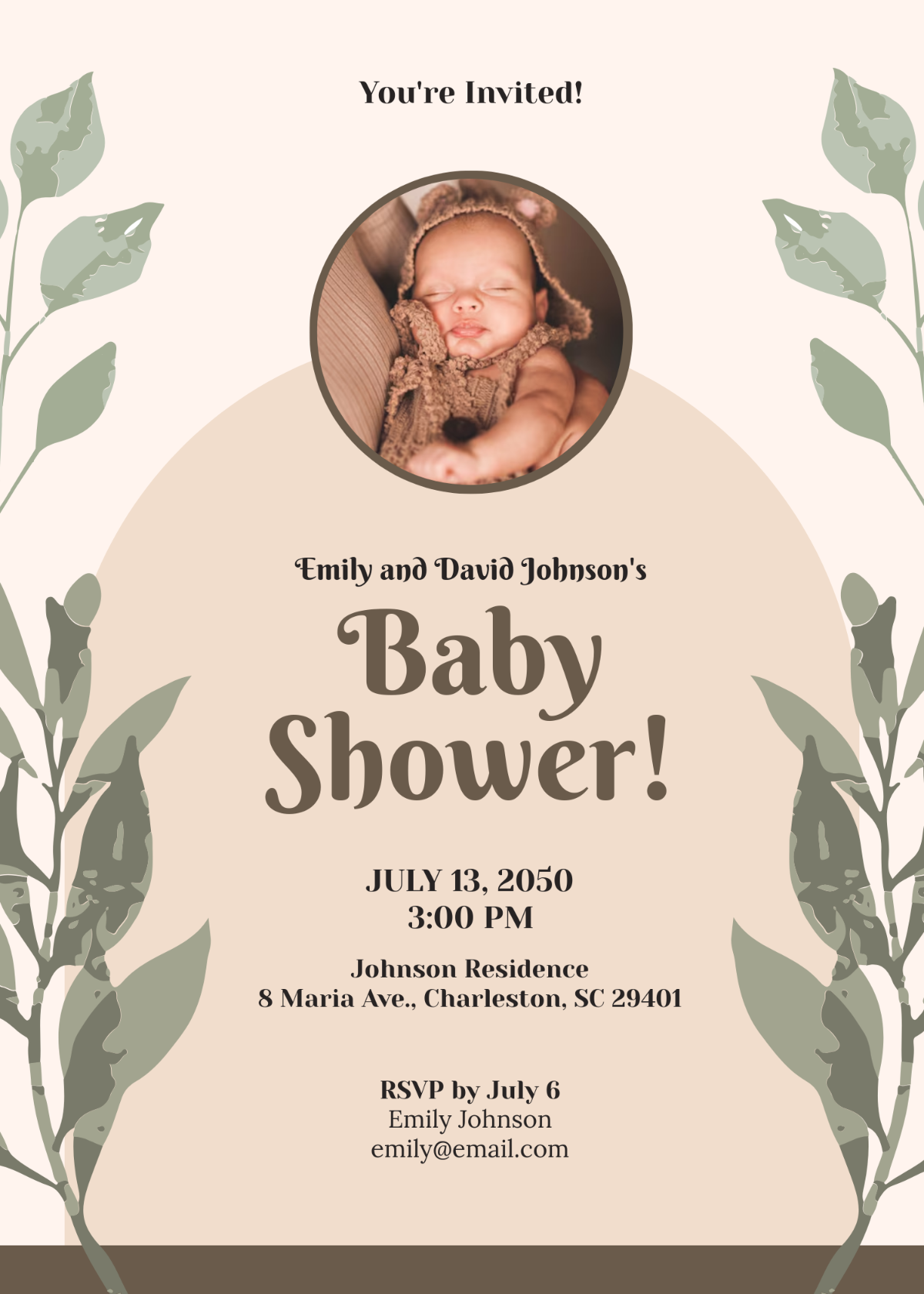 Editable Printable Free Baby Shower Invitation