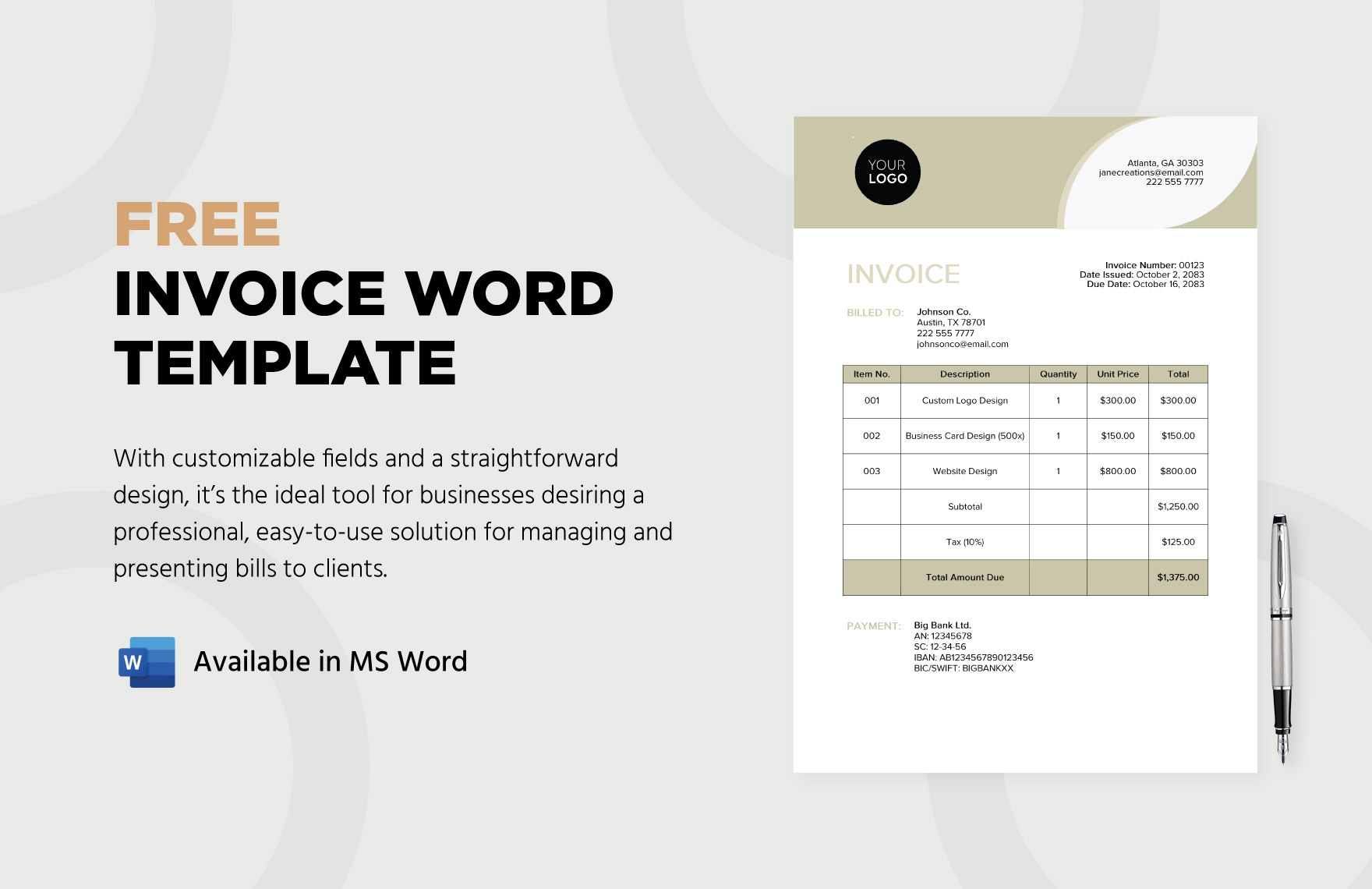 Free Beautiful Editable Word Templates To Download