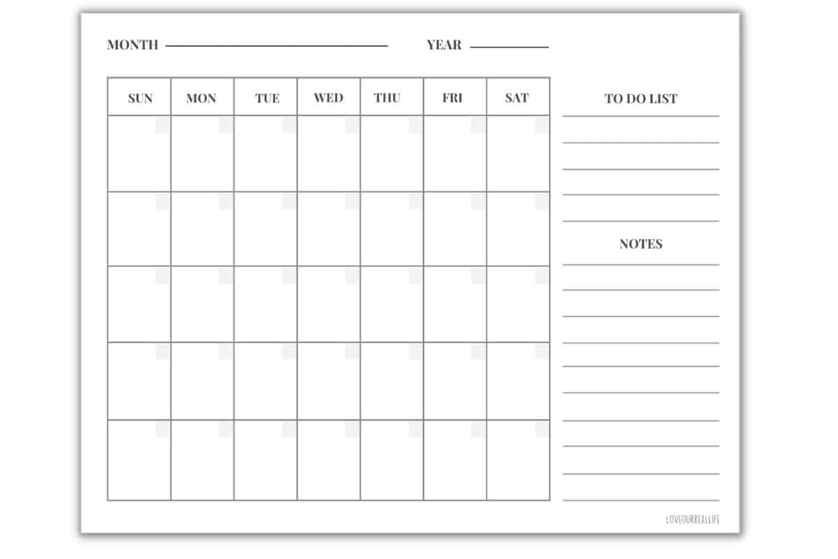 Free Printable Editable Calenders