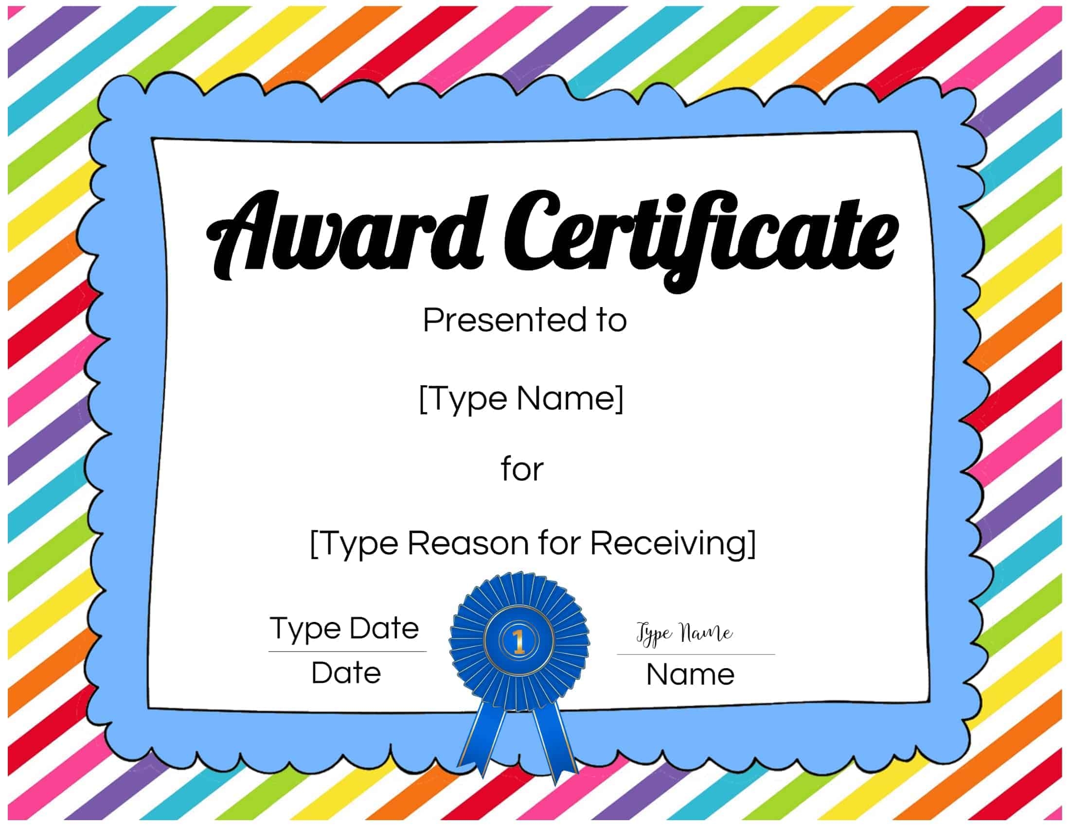 Editable Printable Certificates For Students