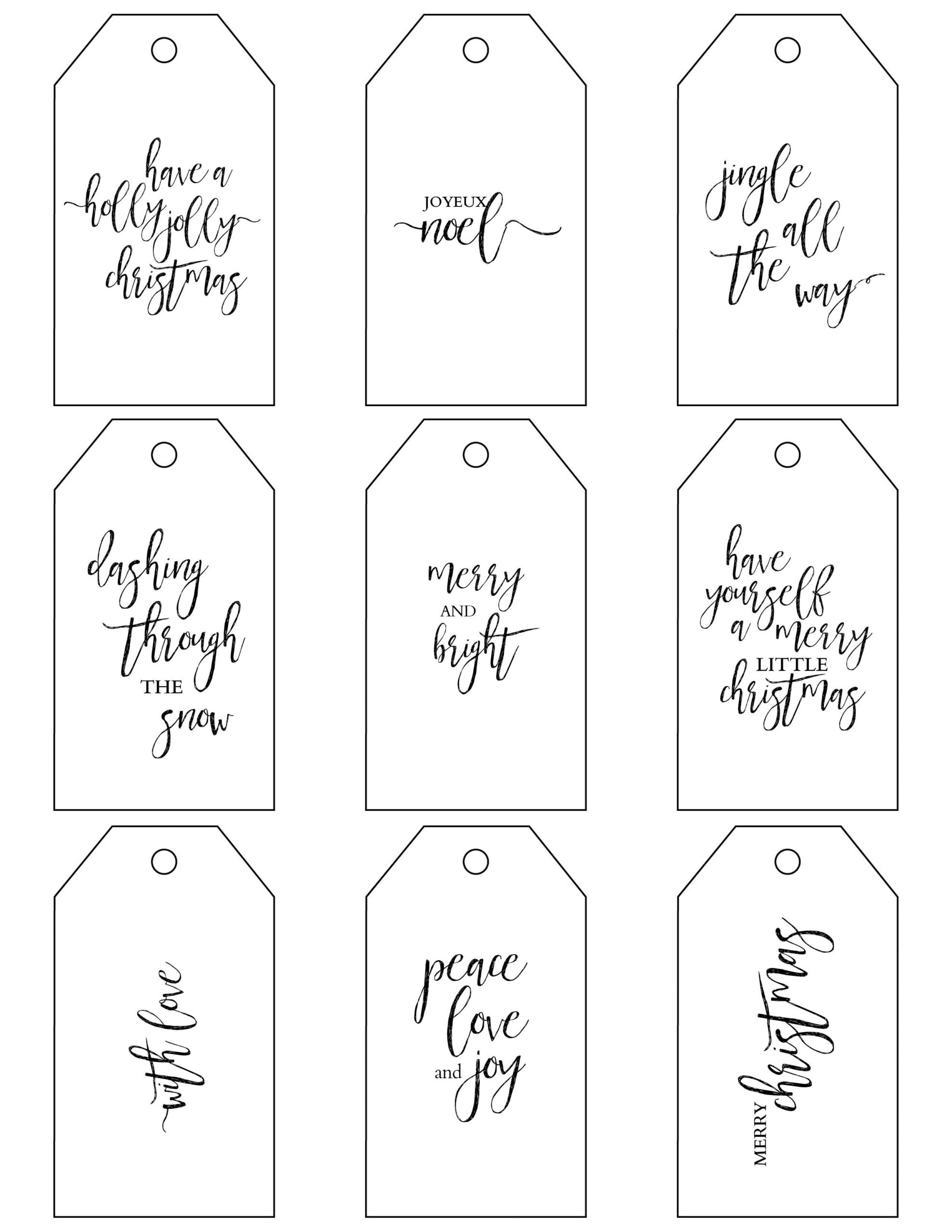 Free Christmas Gift Tag Printables