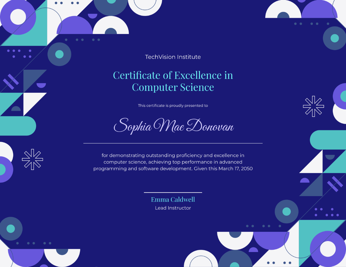 Free Computer Certificate Templates To Edit Online