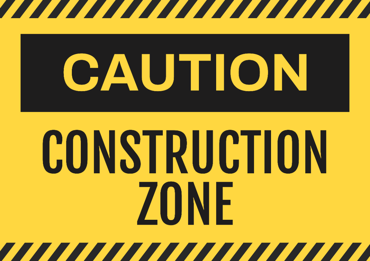 Free Construction Sign Templates Editable And Printable