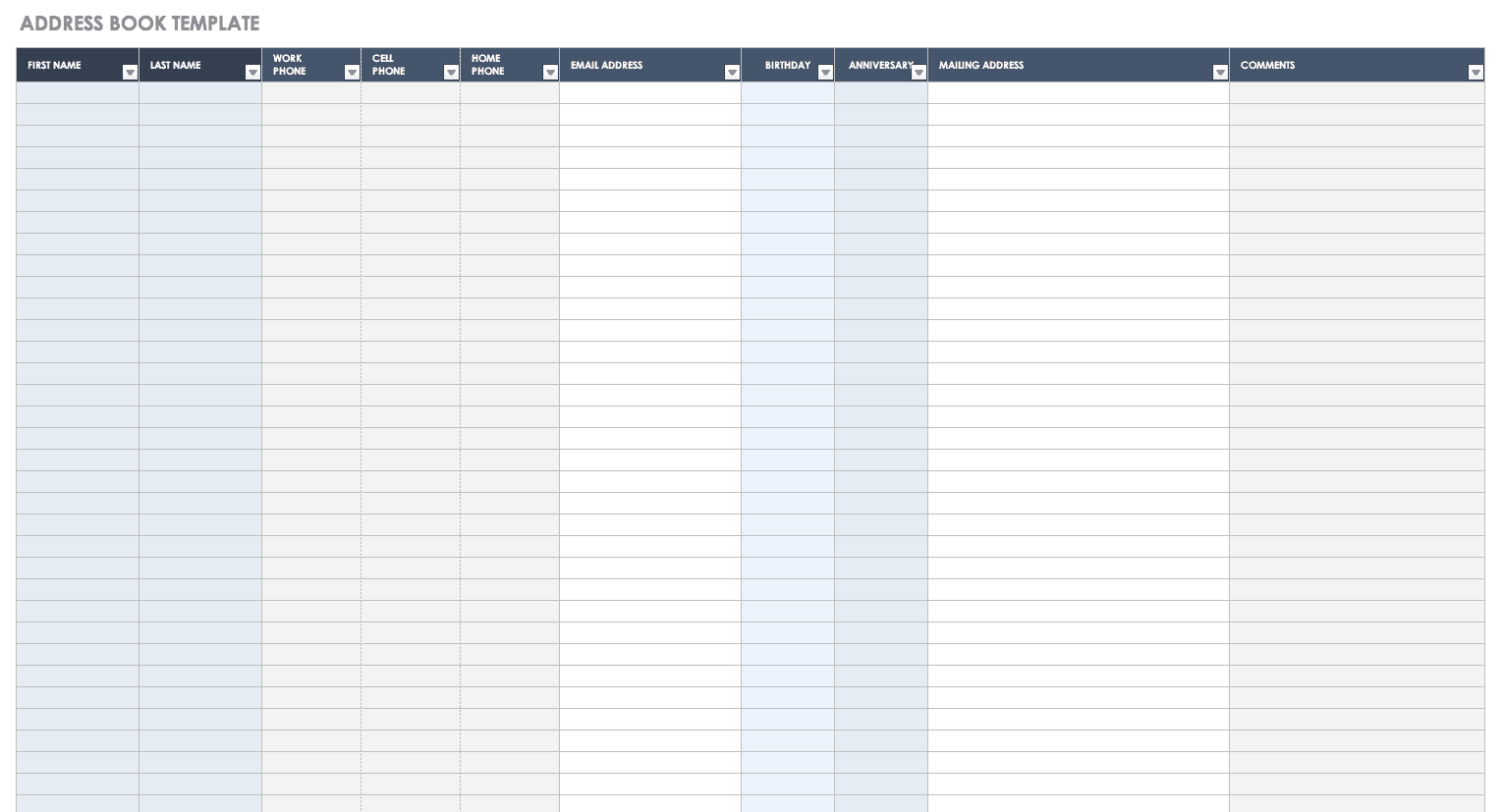 Printable Editable Phone Book