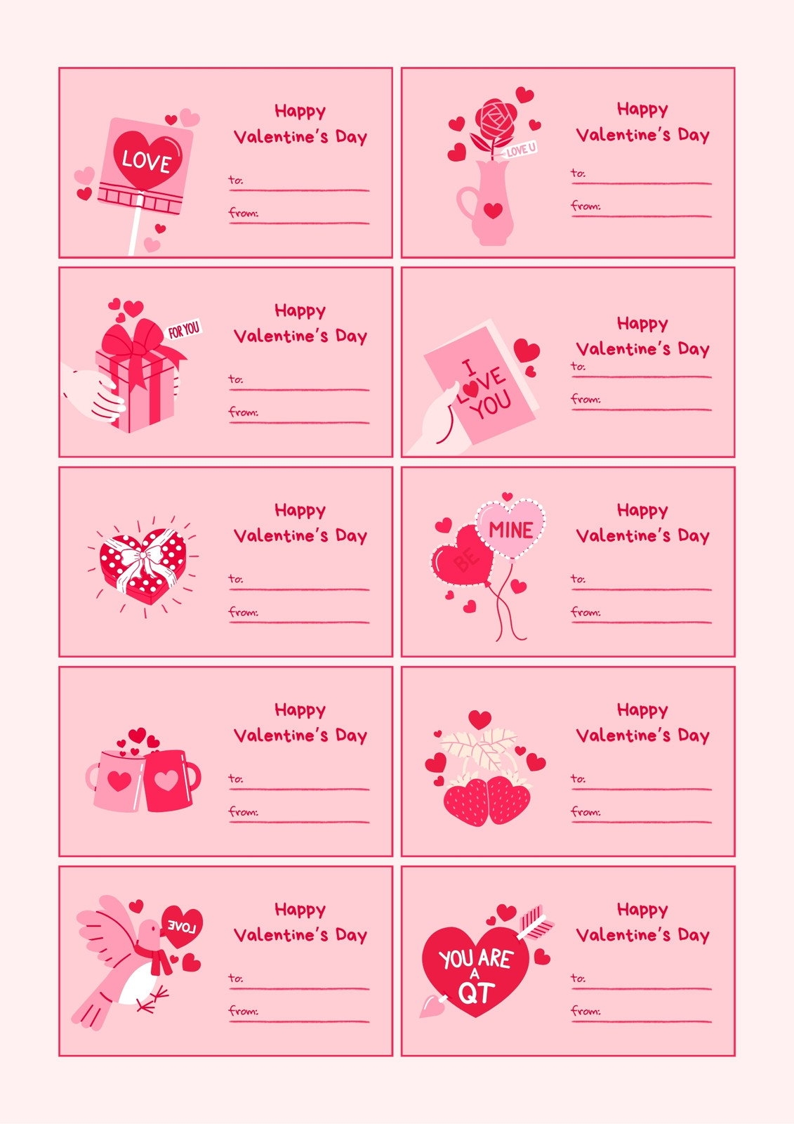Free Printable Editable Valentine Labels