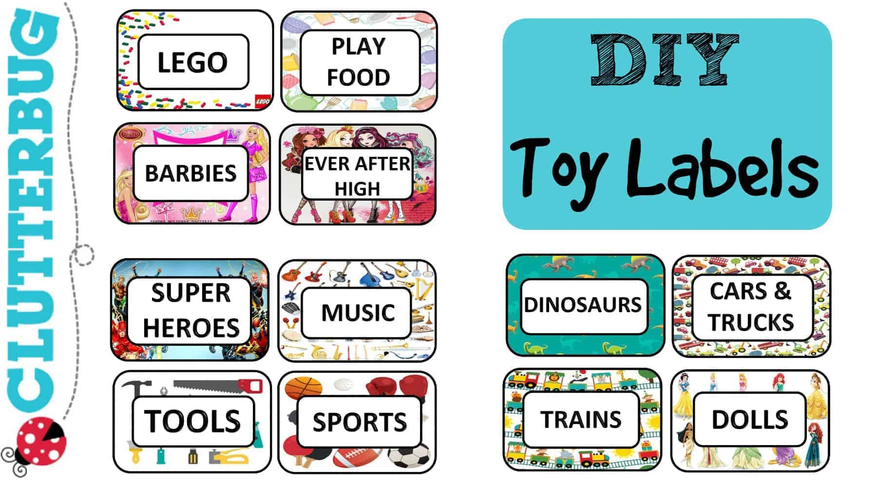 Free Custom Labels Clutterbug