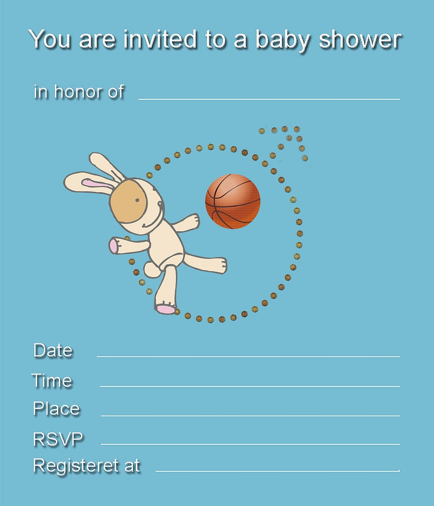 Free Editable Printable Sports Baby Shower Invitation