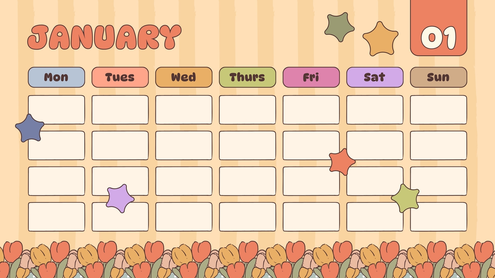 Free Custom Printable Classroom Calendar Templates Canva