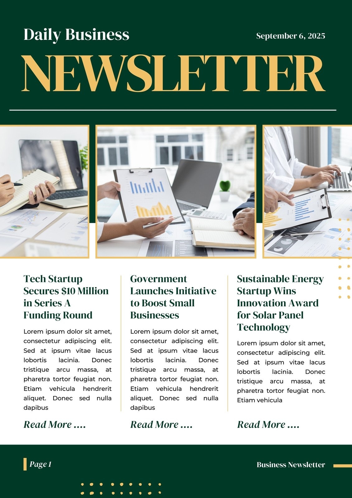 Free Custom Printable Company Newsletter Templates Canva