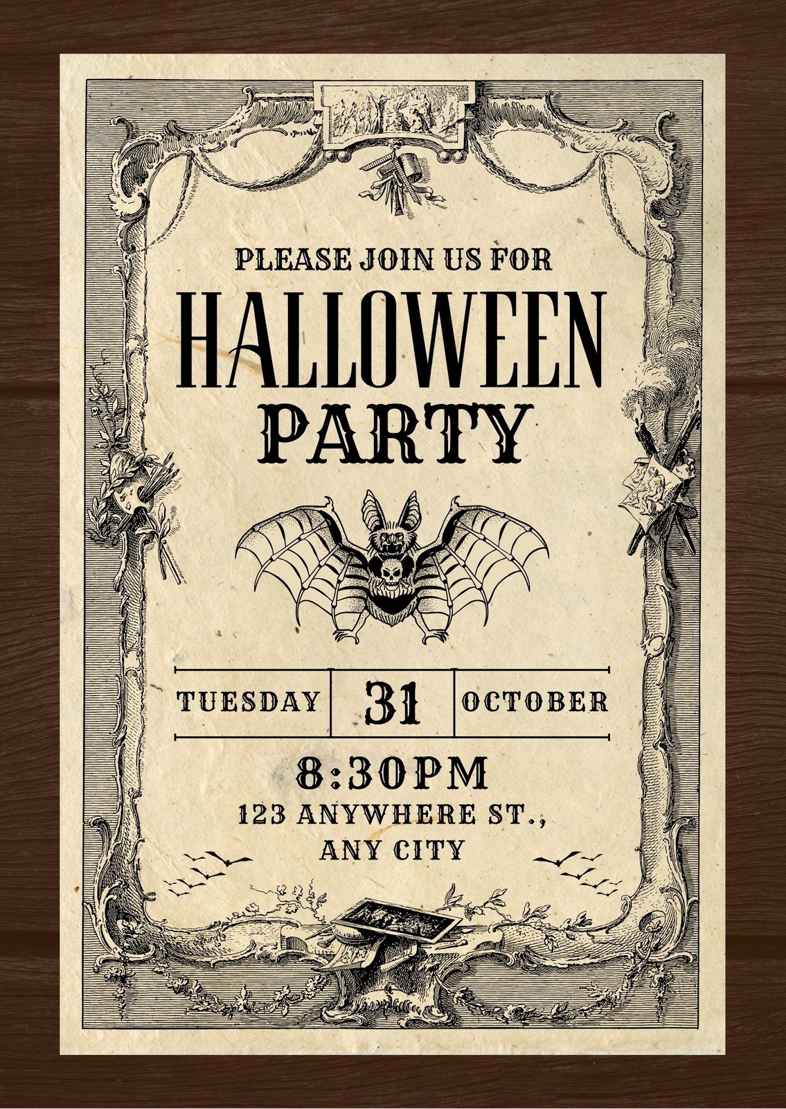 Editable Printable Halloween Invitations
