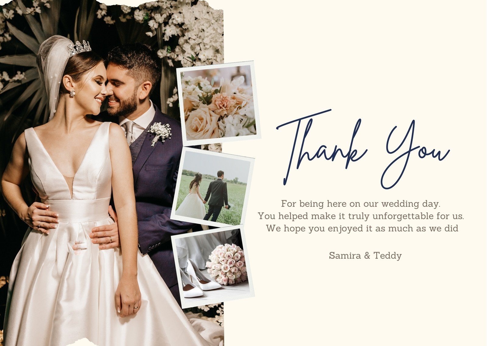 Free Custom Printable Photo Thank You Card Templates Canva