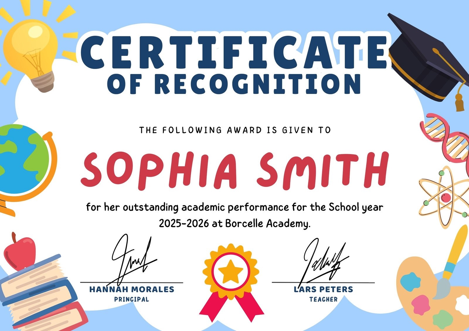 Printable Editable Certificate For Ar Points