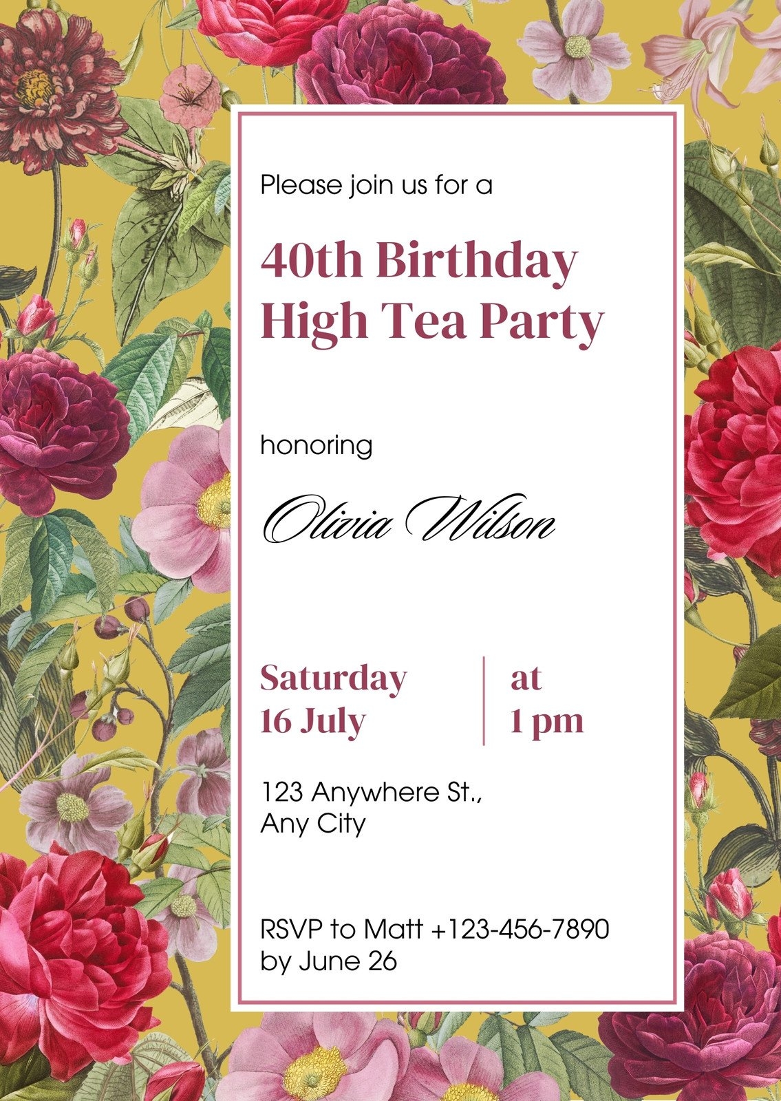 Editable Tea Party Printables