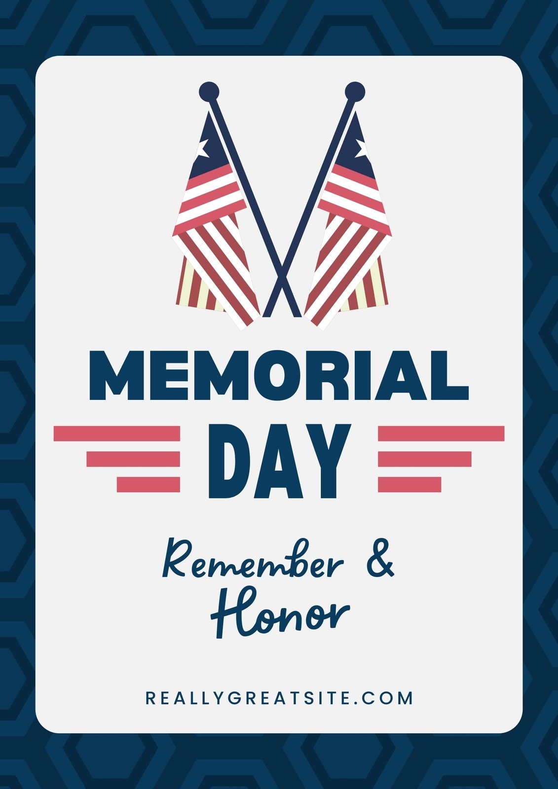 Free Printable Editable Memorial Day Holiday Poster